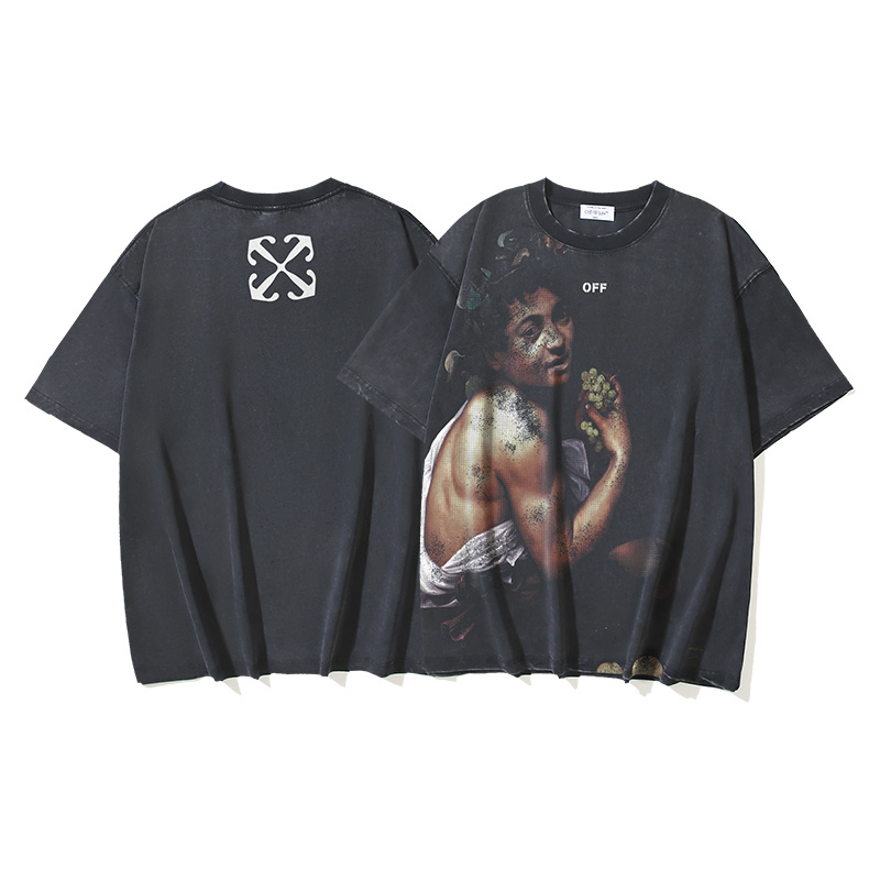 Off-White Bacchus Portrait Grape Washed Heavyweight T-Shirt H120 1216