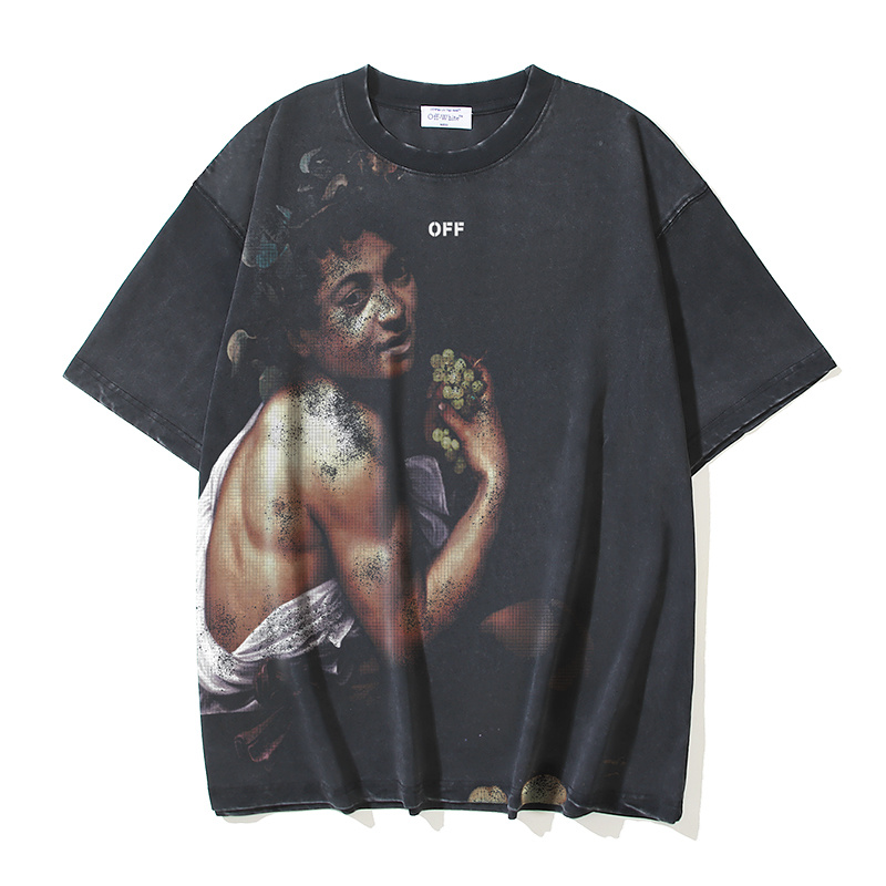 Off-White Bacchus Portrait Grape Washed Heavyweight T-Shirt H120 1216