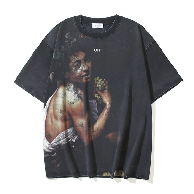 Off-White Bacchus Portrait Grape Washed Heavyweight T-Shirt H120 1216 02