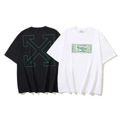 Off-White Banknote Arrow Crocodile Money Heavyweight T-Shirt 1150 01