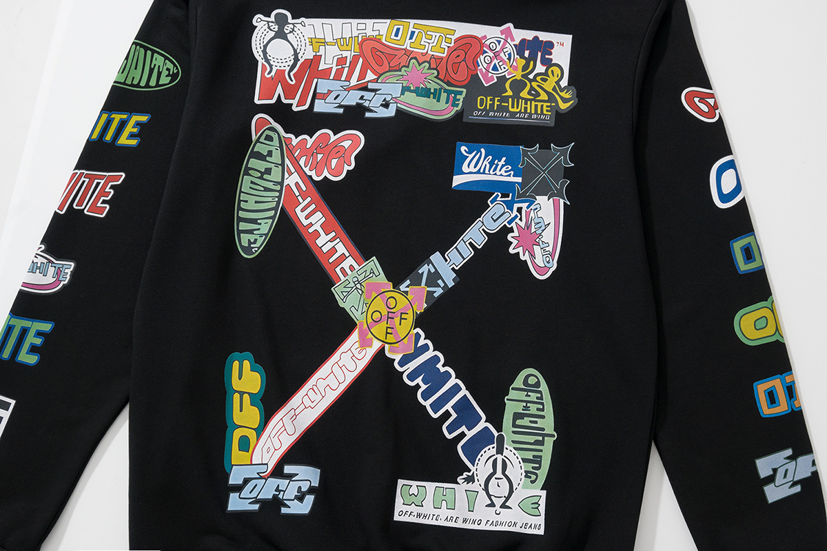 Off-White Black Graphic Sweatshirt 8875