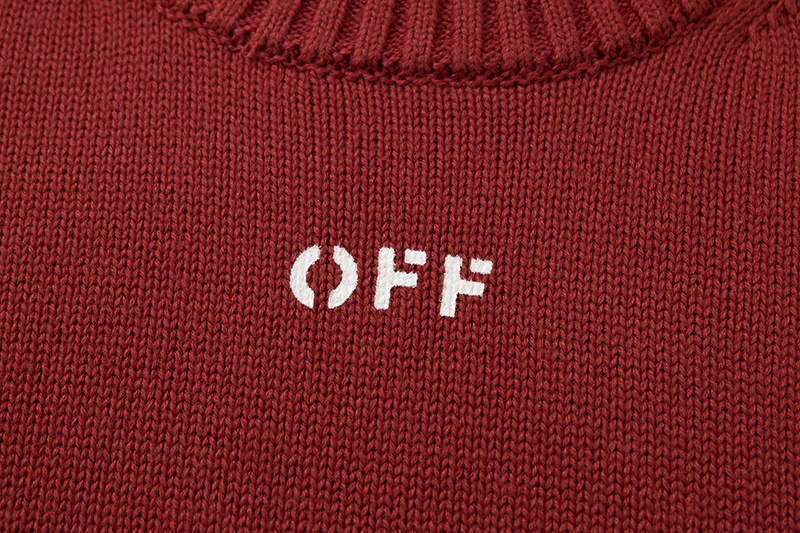 Off-White Black Grey Army Green Graphic Knitwear 301