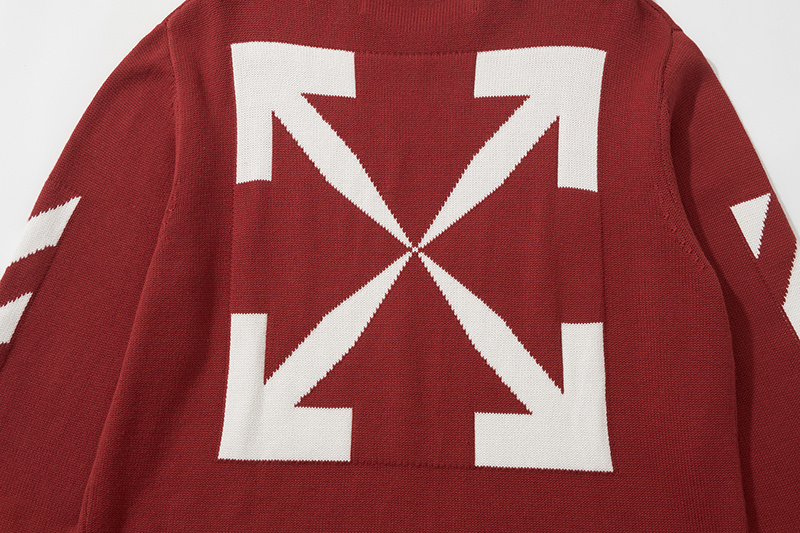 Off-White Black Grey Army Green Graphic Knitwear 301