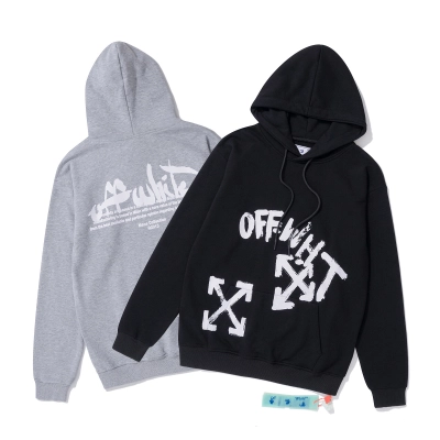 Off-White Black Grey Graphic  Sweatshirt 872 01
