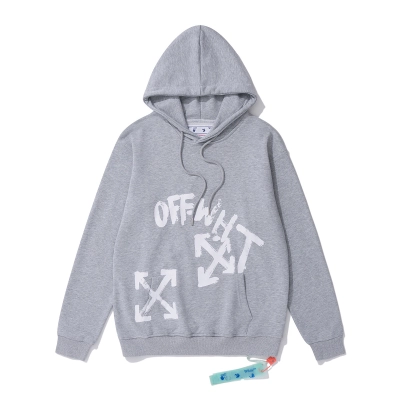 Off-White Black Grey Graphic  Sweatshirt 872 02
