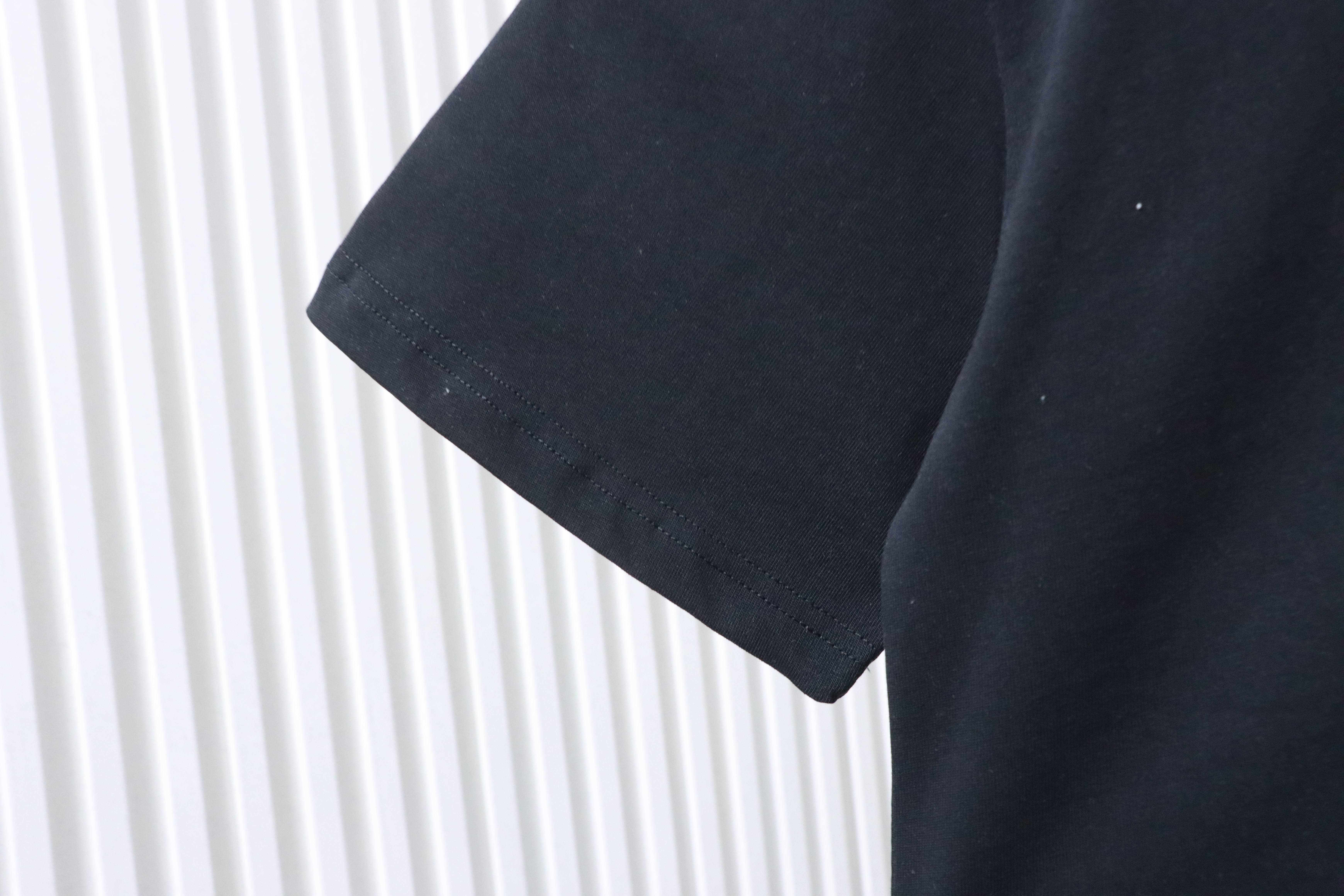 Off-White Blurry Oil Painting Arrow Cotton T-Shirt Black H150