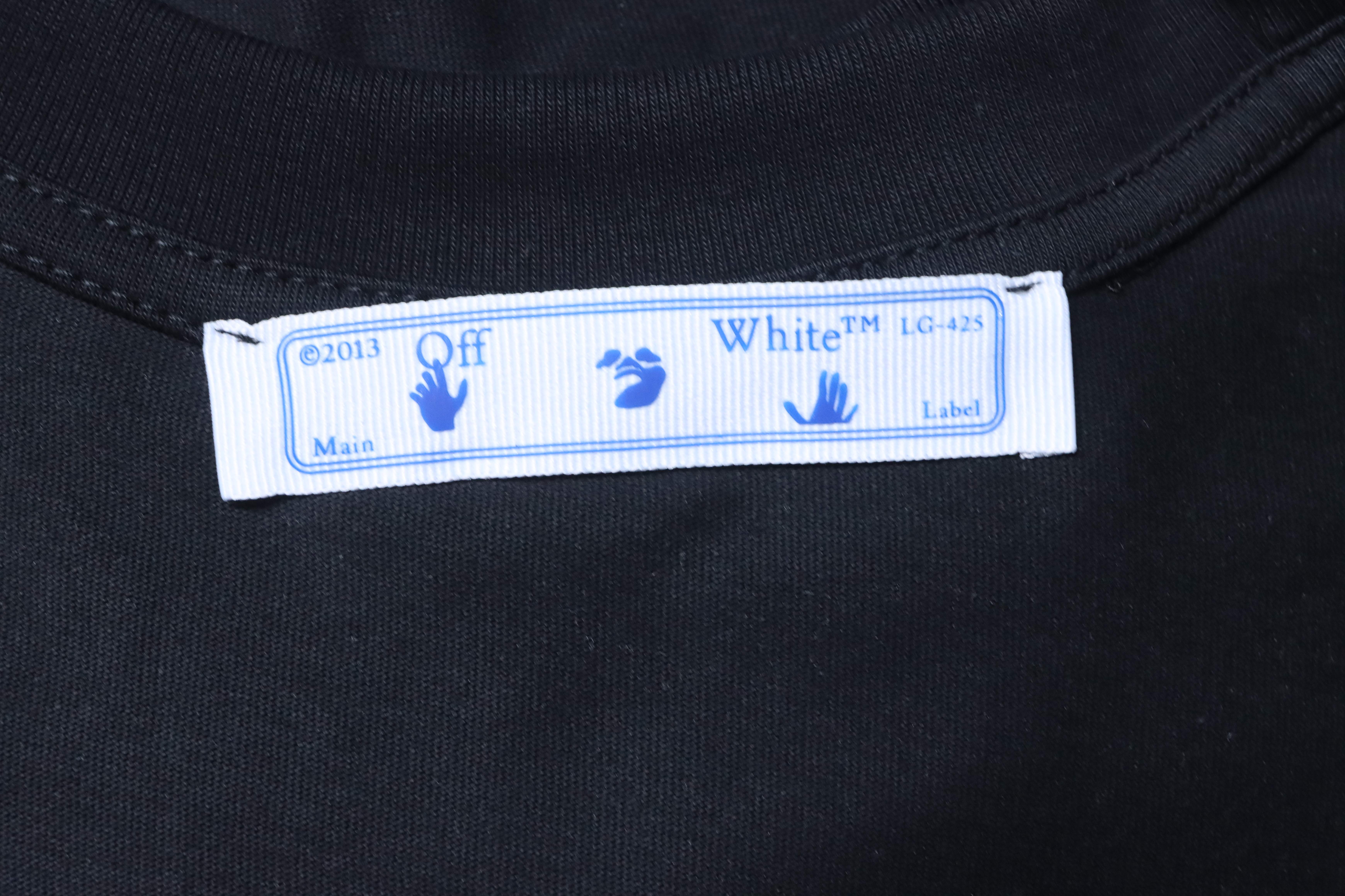 Off-White Blurry Oil Painting Arrow Cotton T-Shirt Black H150