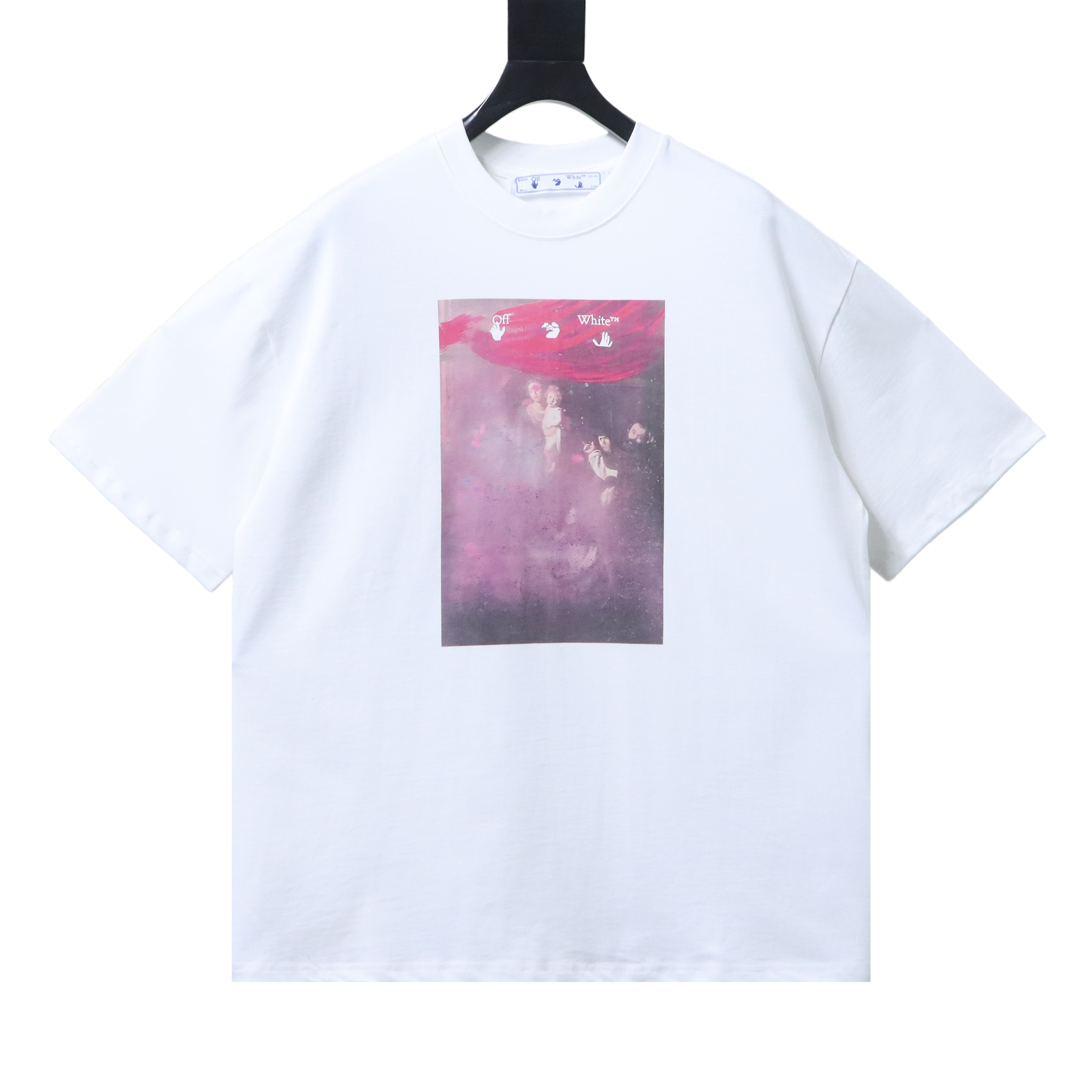 Off-White Blurry Oil Painting Arrow Cotton T-Shirt White H150