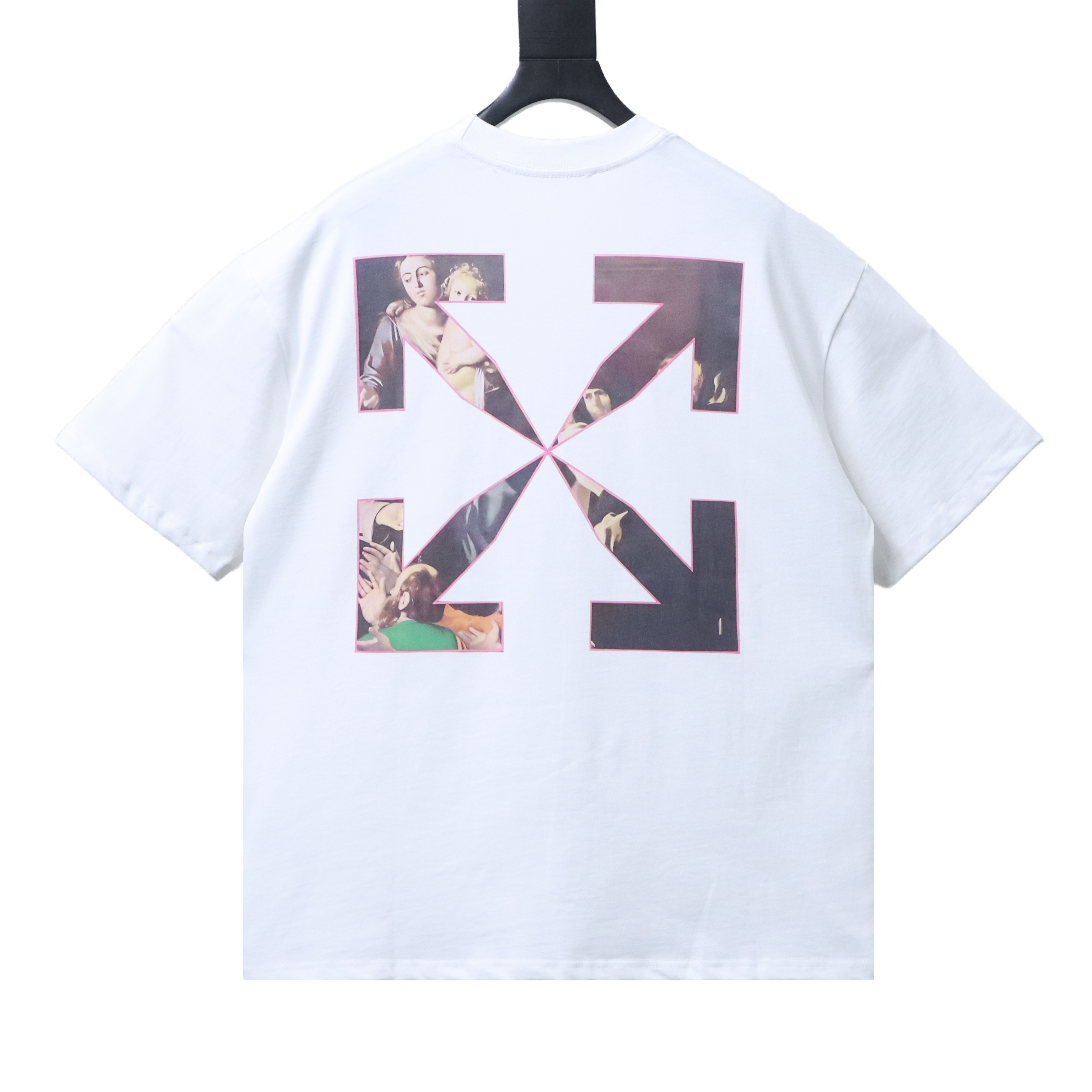 Off-White Blurry Oil Painting Arrow Cotton T-Shirt White H150