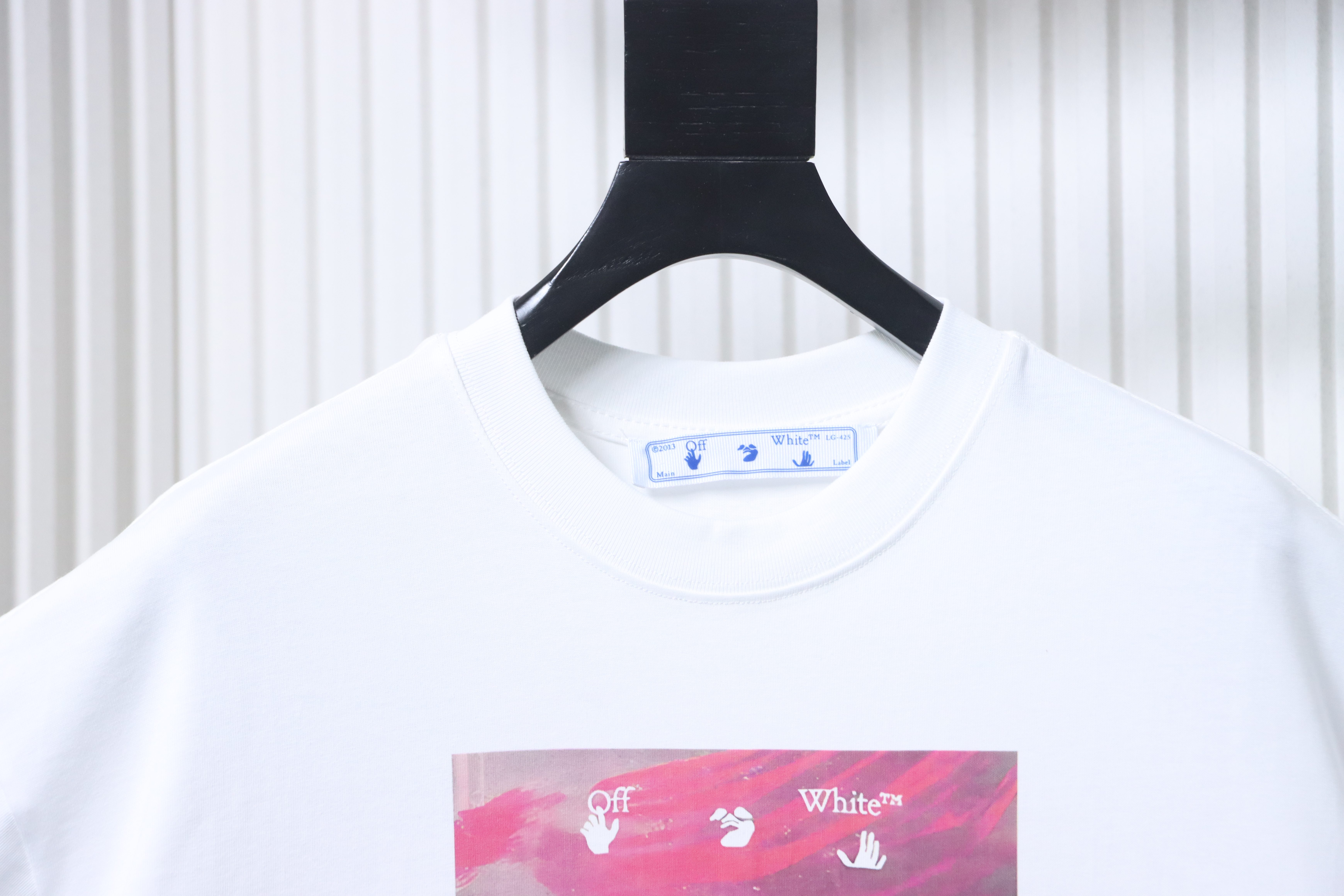 Off-White Blurry Oil Painting Arrow Cotton T-Shirt White H150