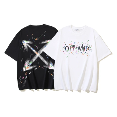 Off-White Brush Arrow Ink Splash Heavyweight T-Shirt Black H110 1207 01