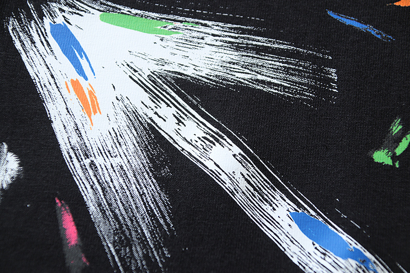 Off-White Brush Arrow Ink Splash Heavyweight T-Shirt Black H110 1207