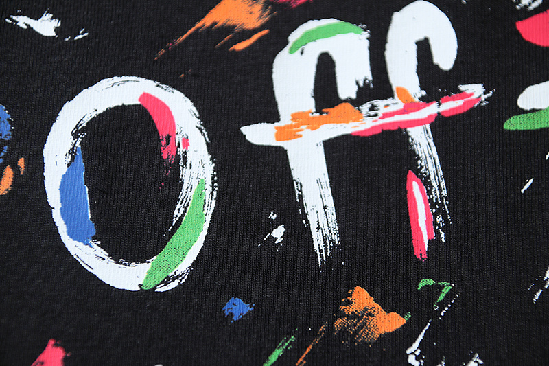 Off-White Brush Arrow Ink Splash Heavyweight T-Shirt Black H110 1207