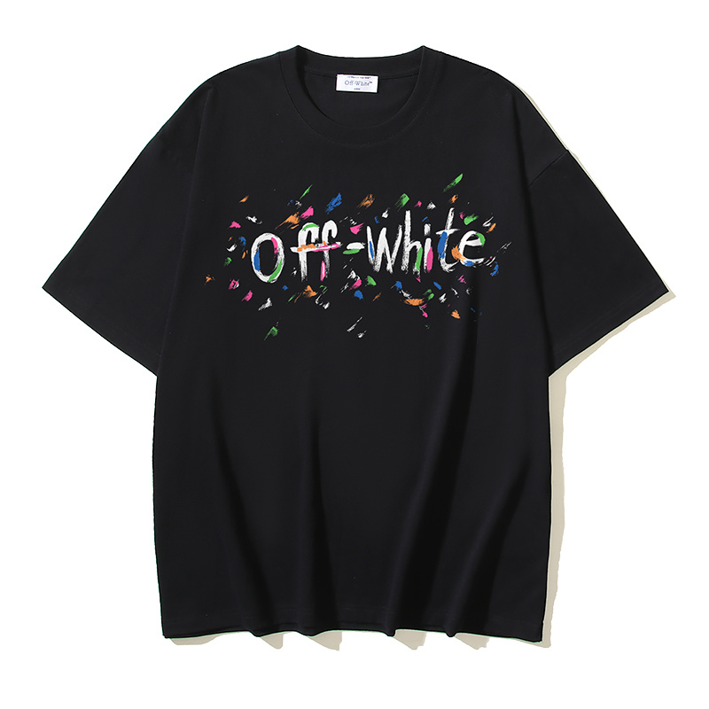 Off-White Brush Arrow Ink Splash Heavyweight T-Shirt Black H110 1207