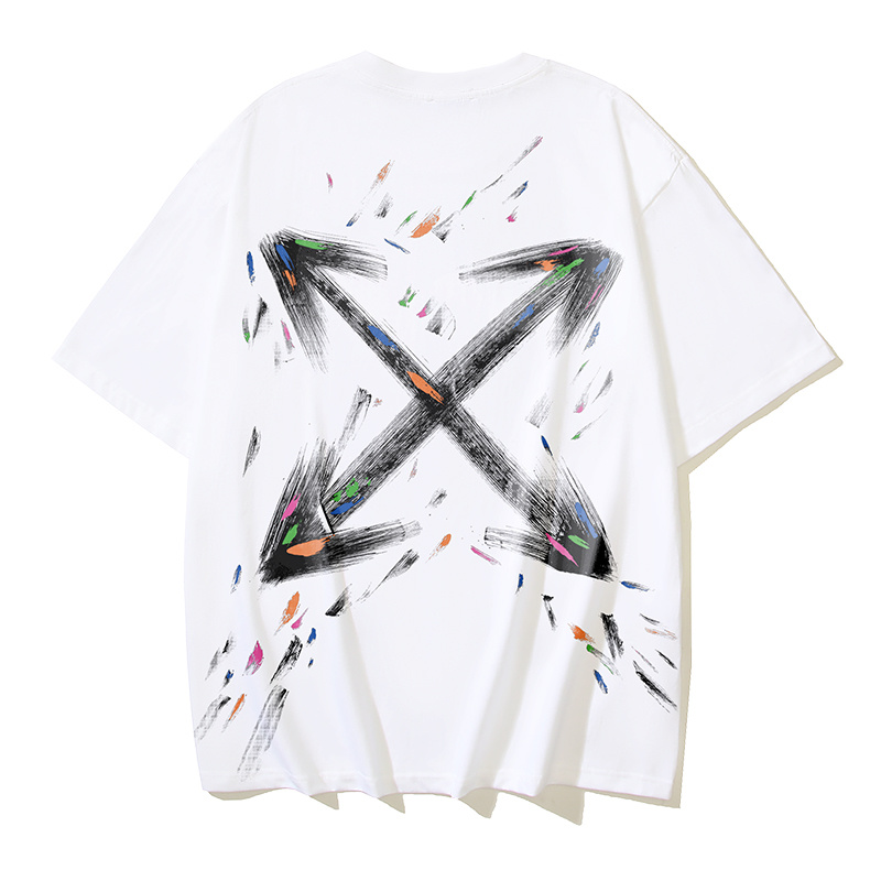 Off-White Brush Arrow Ink Splash Heavyweight T-Shirt Black H110 1207
