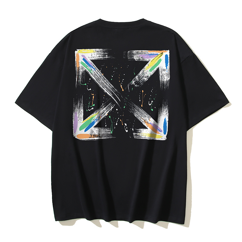 Off-White Brush Arrow Ink Splash Heavyweight T-Shirt White H110 1208