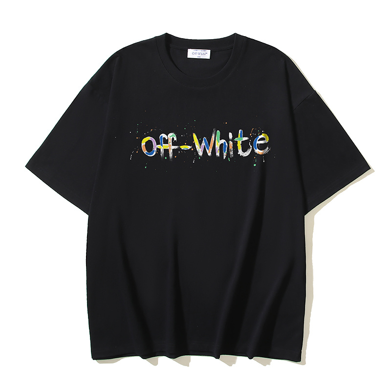 Off-White Brush Arrow Ink Splash Heavyweight T-Shirt White H110 1208