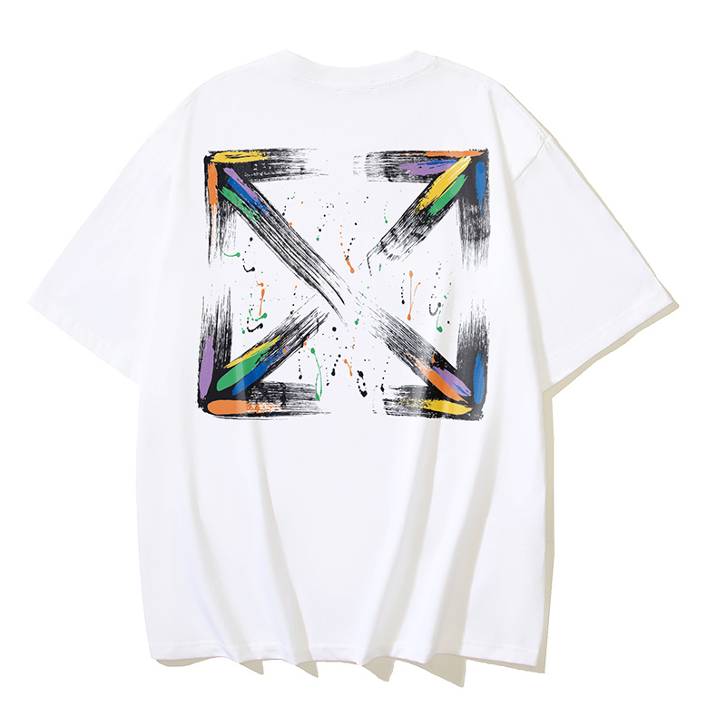 Off-White Brush Arrow Ink Splash Heavyweight T-Shirt White H110 1208