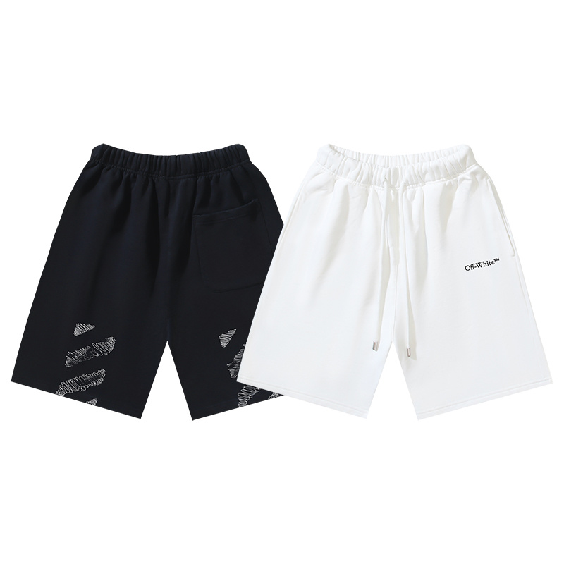 Off-White Brushstroke Diagonal Stripe Heavyweight Shorts 1373