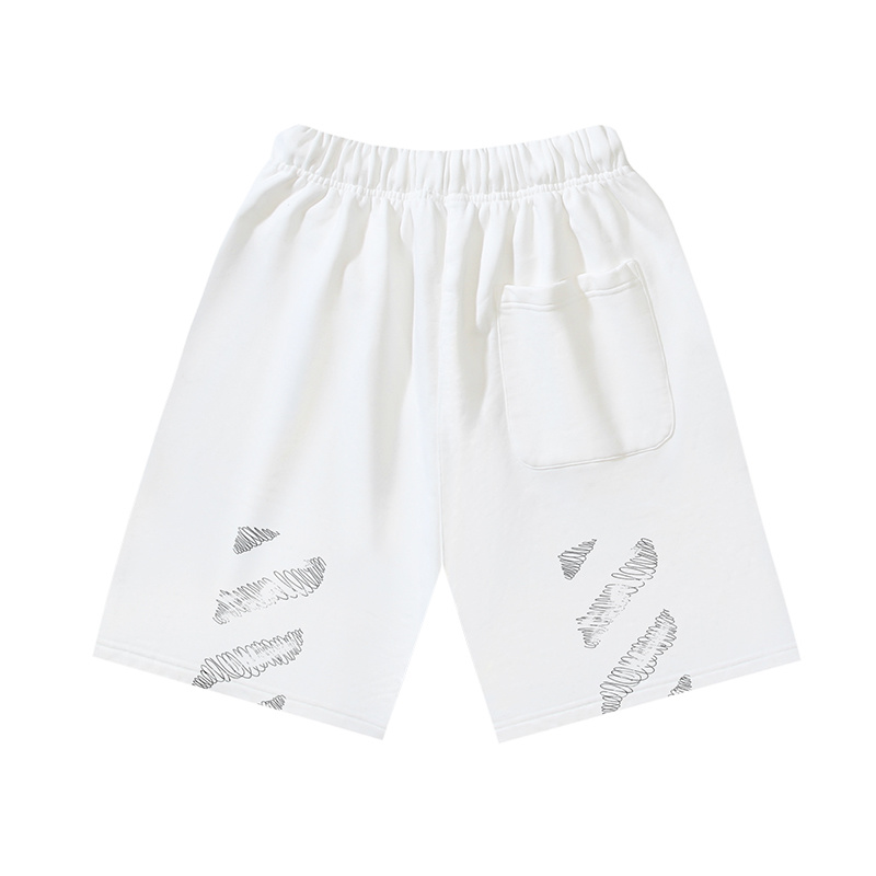 Off-White Brushstroke Diagonal Stripe Heavyweight Shorts 1373