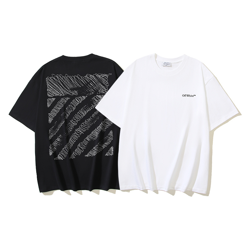 Off-White Brushstroke Diagonal Stripe Heavyweight T-Shirt 1343