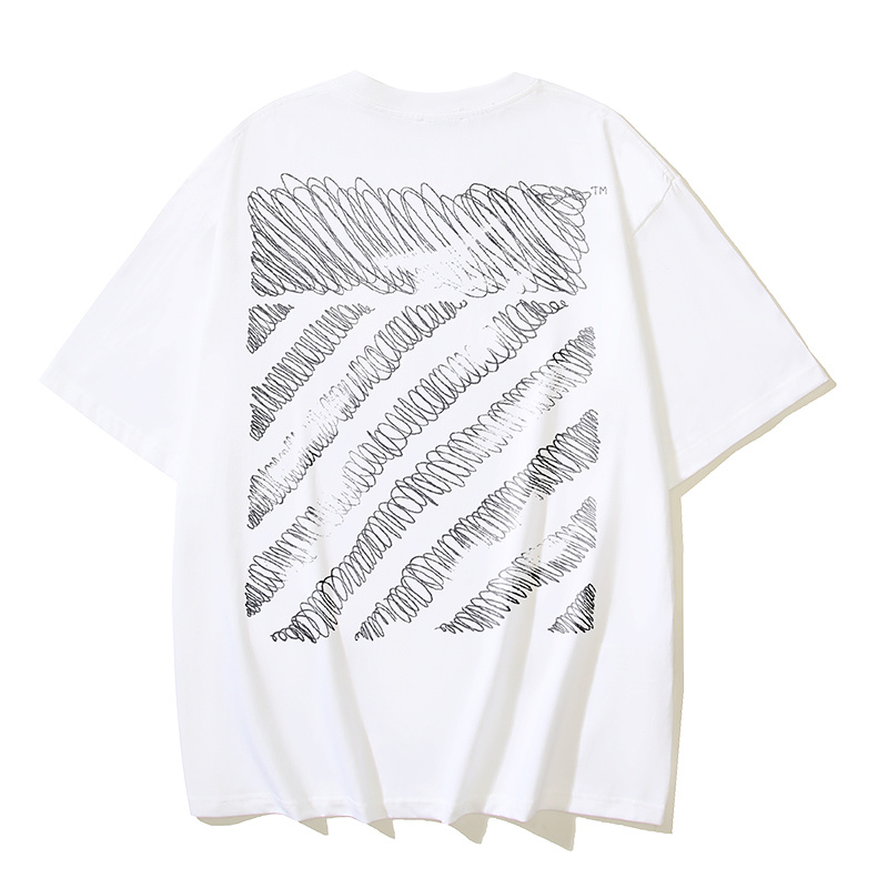 Off-White Brushstroke Diagonal Stripe Heavyweight T-Shirt 1343