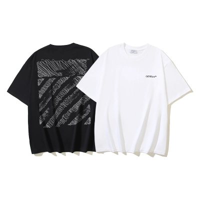 Off-White Brushstroke Diagonal Stripe Heavyweight T-Shirt H100 1343 01