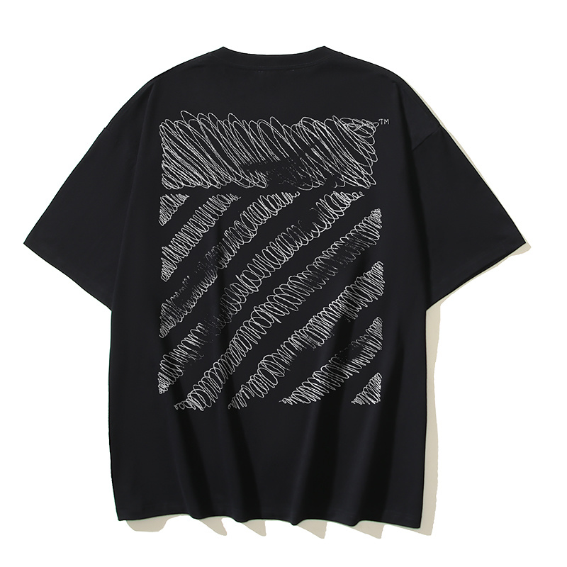 Off-White Brushstroke Diagonal Stripe Heavyweight T-Shirt H100 1343