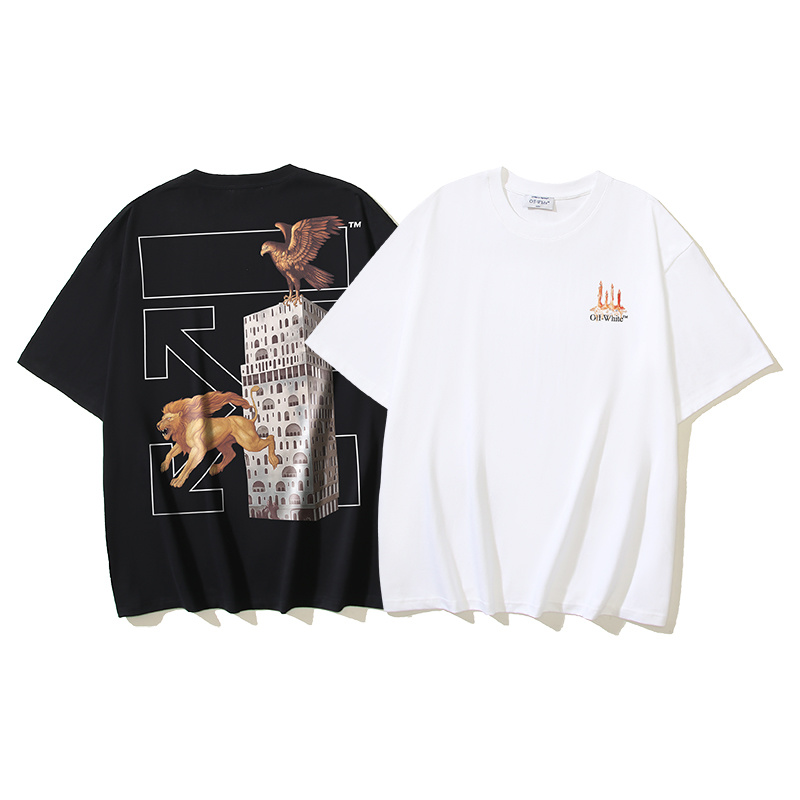 Off-White Candle Lion Eagle Arrow Heavyweight T-Shirt H100 1326