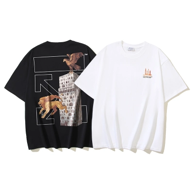 Off-White Candle Lion Eagle Arrow Heavyweight T-Shirt H100 1326 01
