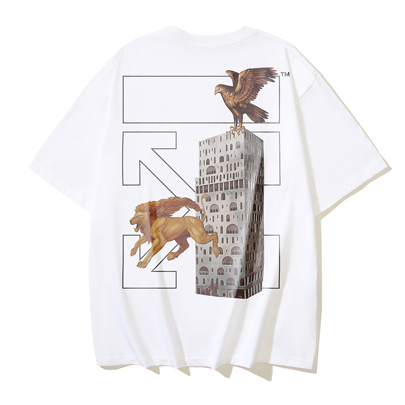 Off-White Candle Lion Eagle Arrow Heavyweight T-Shirt H100 1326