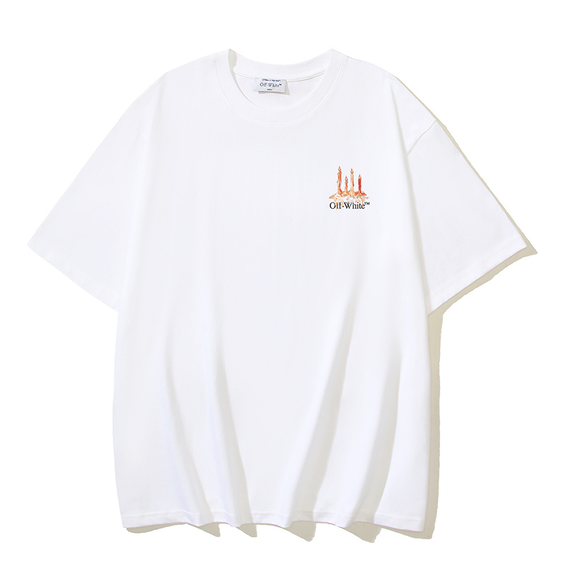 Off-White Candle Lion Eagle Arrow Heavyweight T-Shirt H100 1326