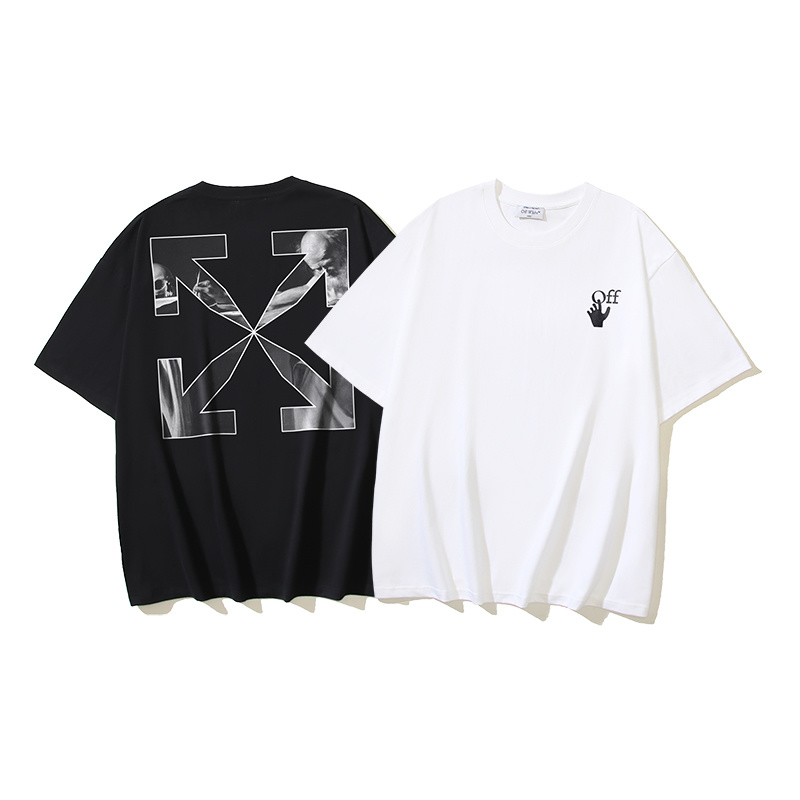 Off-White Caravaggio Religious Oil Painting Arrow Heavyweight T-Shirt H100 1196