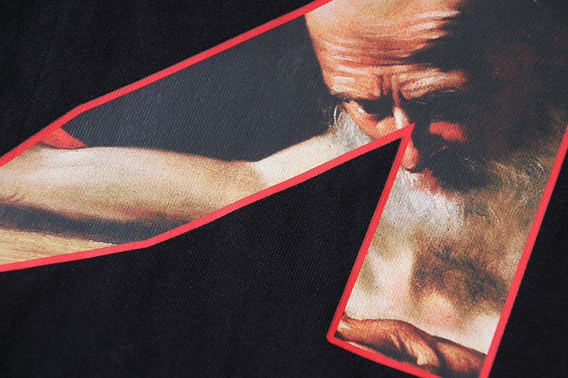 Off-White Caravaggio Religious Oil Painting Arrow Heavyweight T-Shirt H110 1020