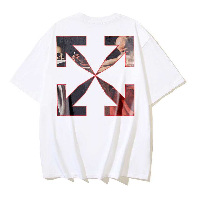 Off-White Caravaggio Religious Oil Painting Arrow Heavyweight T-Shirt H110 1020