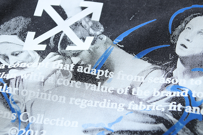 Off-White Caravaggio Religious Oil Painting Arrow Washed Heavyweight T-Shirt H120 1339