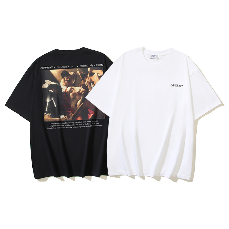 Off-White Caravaggio Religious Oil Painting Heavyweight T-Shirt H100 1183