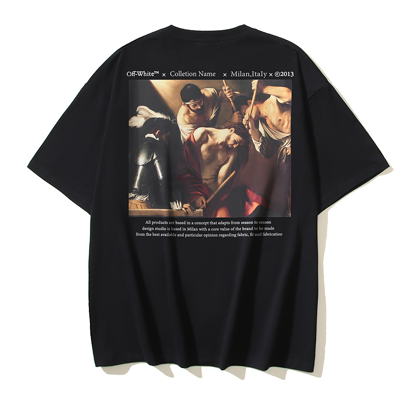 Off-White Caravaggio Religious Oil Painting Heavyweight T-Shirt H100 1183