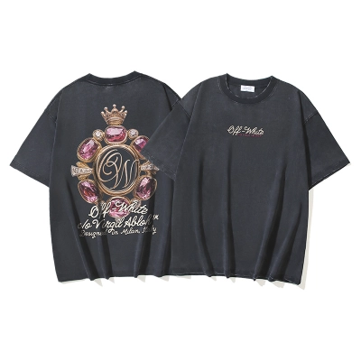 Off-White Crown Gem Washed Heavyweight T-Shirt H120 1397 01