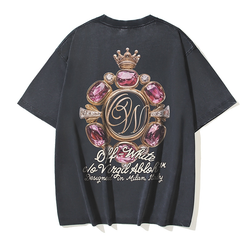 Off-White Crown Gem Washed Heavyweight T-Shirt H120 1397