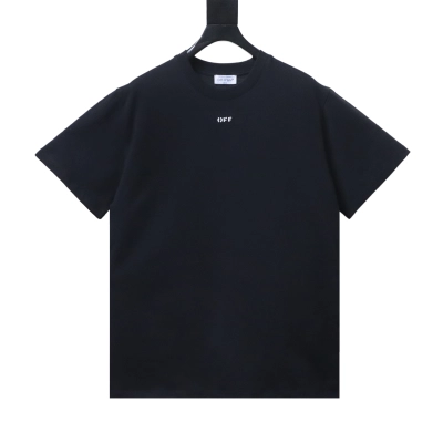 Off-White Cutout Beaded Embroidery Twill T-Shirt H170 02