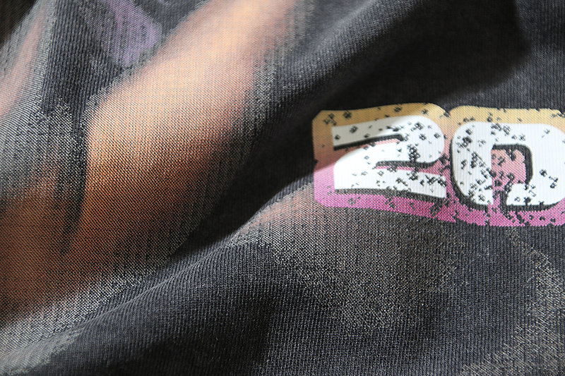 Off-White Digit Bacchus Portrait Grape Washed Heavyweight T-Shirt Black H120 1190