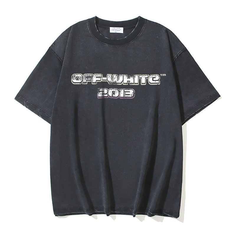 Off-White Digit Bacchus Portrait Grape Washed Heavyweight T-Shirt Black H120 1190