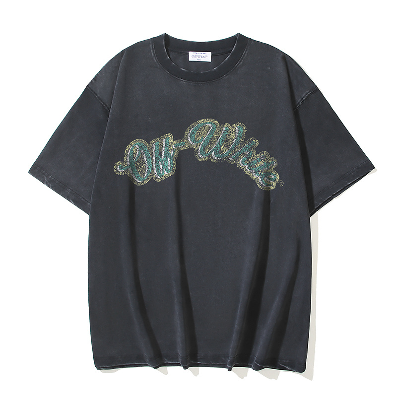 Off-White Digit Bacchus Portrait Grape Washed Heavyweight T-Shirt White H120 1191