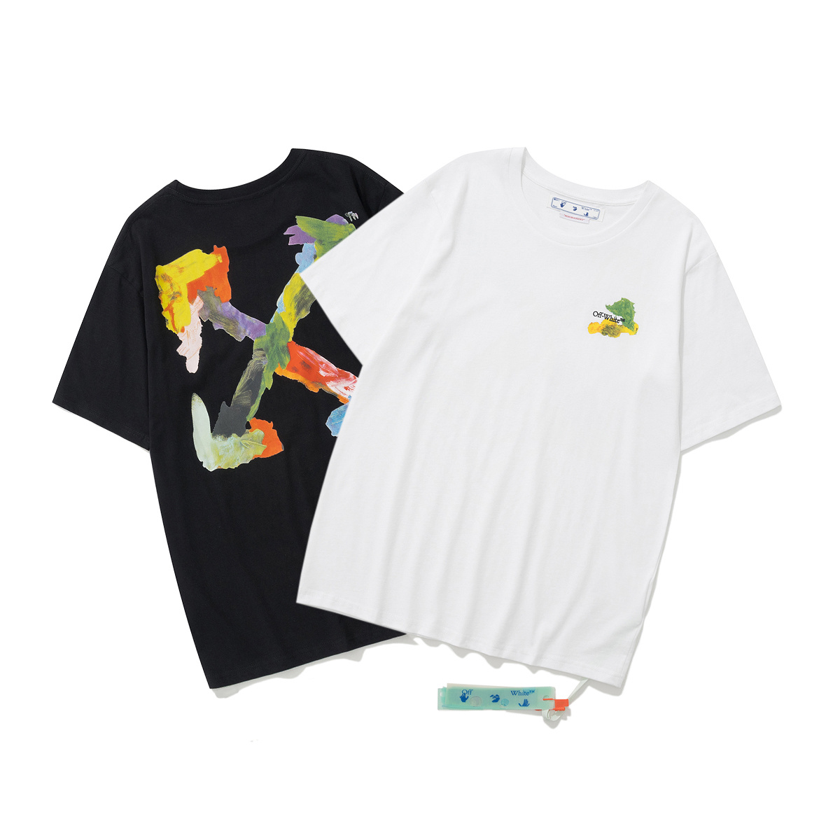 Off-White Digital Print Black White Graphic T-Shirt 6128