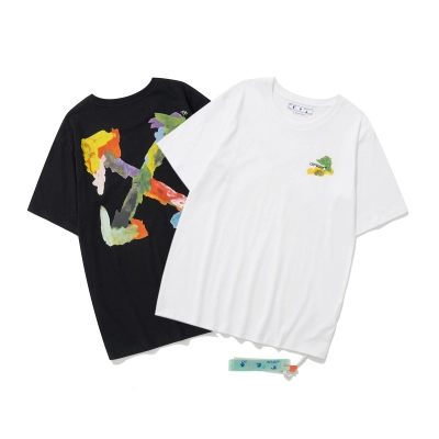 Off-White Digital Print Black White Graphic T-Shirt 6128 01