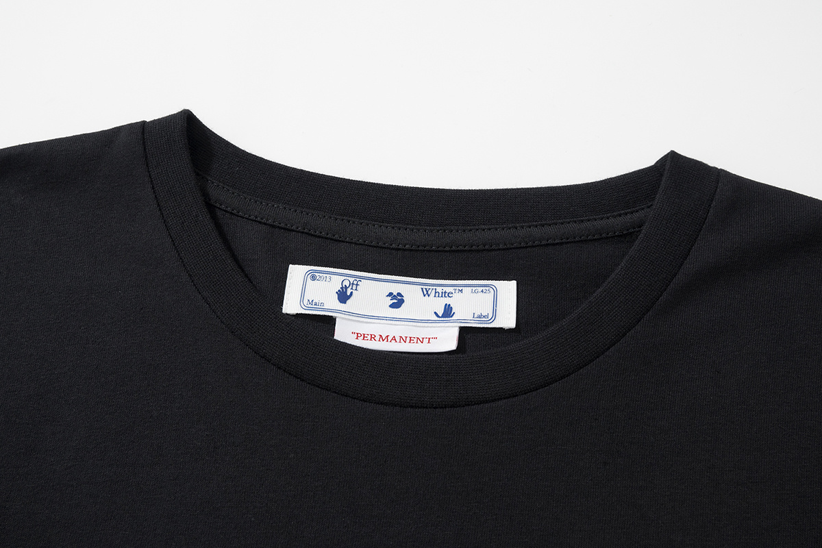 Off-White Digital Print Black White Graphic T-Shirt 6128