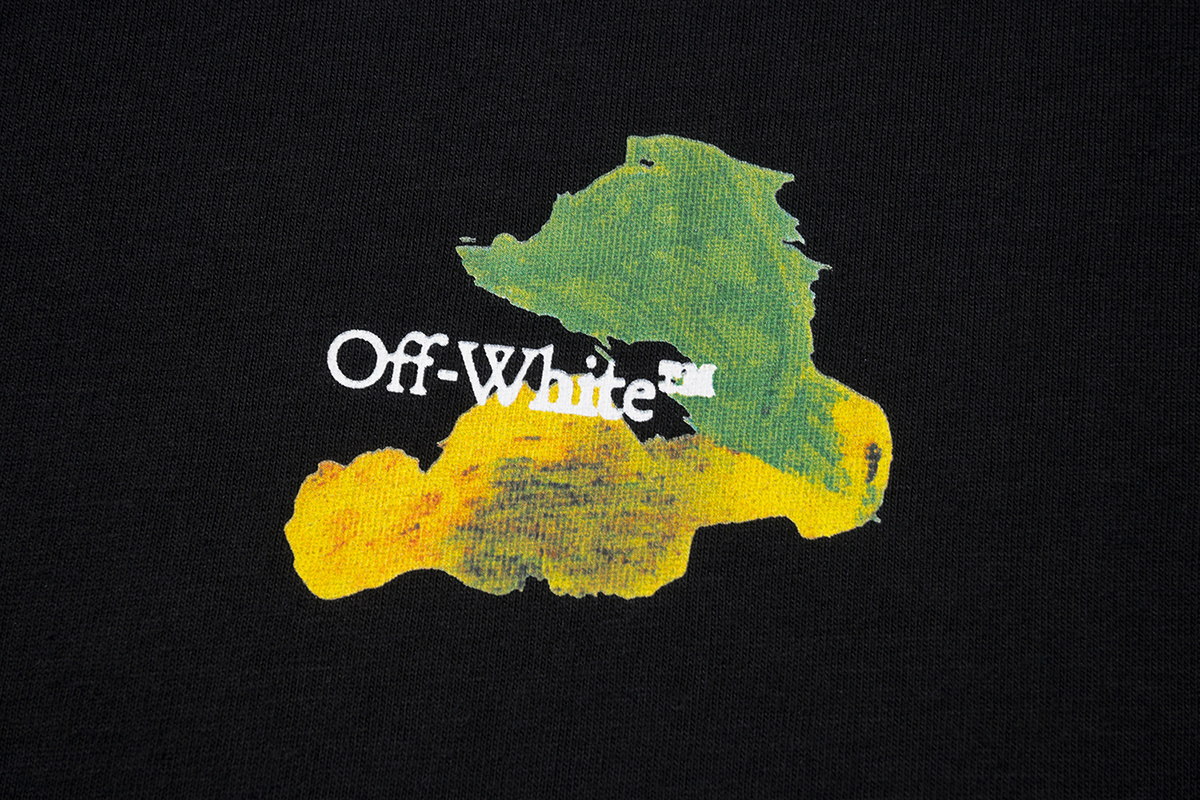 Off-White Digital Print Black White Graphic T-Shirt 6128