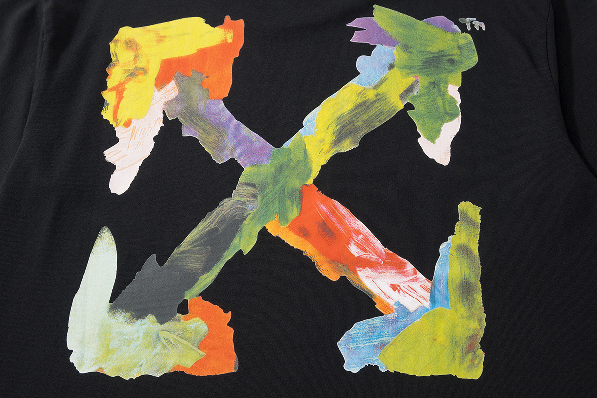Off-White Digital Print Black White Graphic T-Shirt 6128
