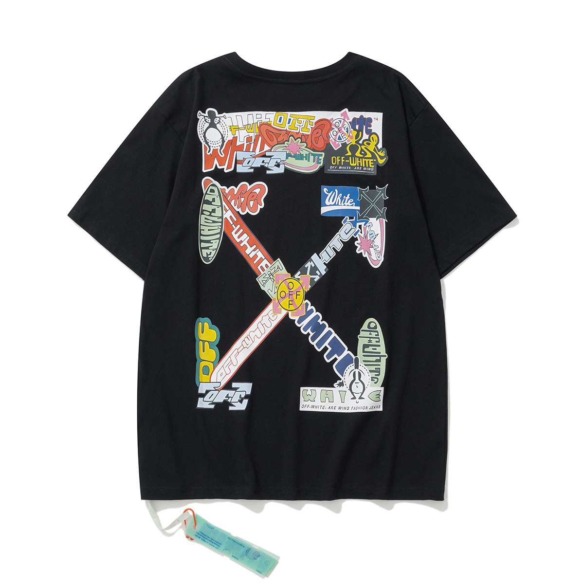 Off-White Digital Print Black White Graphic T-Shirt 6129